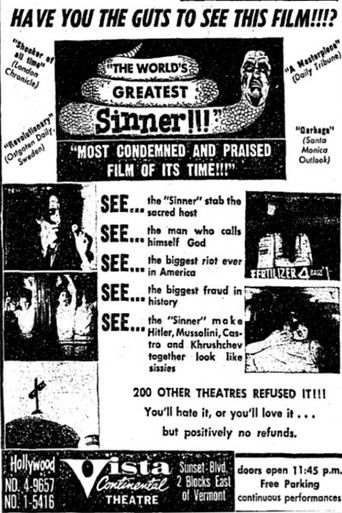 The World's Greatest Sinner 1962